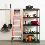 5-Shelf Heavy-Duty Plastic Storage Shelves