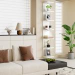 7-Tier Wall-Mounted Floating Shelf with LED Lights