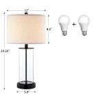 Kyrid 23.5'' Glass Table Lamps with USB Ports