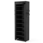 VILICK 10-Tier Shoe Rack with Cover and Pockets