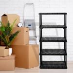 5-Shelf Heavy-Duty Plastic Storage Shelves