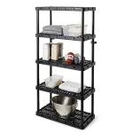 5-Shelf Heavy-Duty Plastic Storage Shelves