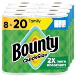 Bounty Quick Size White Paper Towels, 8 Rolls