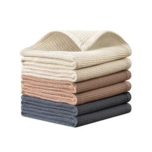 6-Pack Cotton Waffle Weave Kitchen Dish Towels