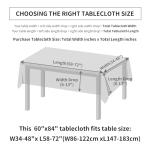 Linen Rectangle Tablecloth for Fall Dining, 60 x 84 Inch