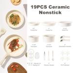 19-Piece Non-Toxic Ceramic Cookware Set
