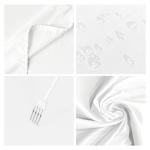 2-Pack Waterproof White Tablecloths for Rectangular Tables