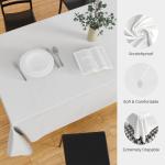2-Pack Waterproof White Tablecloths for Rectangular Tables