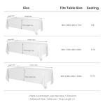 2-Pack Waterproof White Tablecloths for Rectangular Tables