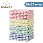Oeleky Cotton Kitchen Towels, Pack of 8