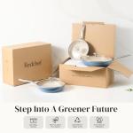 Redchef Ceramic Nonstick Cookware Set in Blue