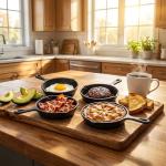 Hiceeden Mini Cast Iron Skillets - 4 Pack