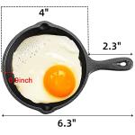 Hiceeden Mini Cast Iron Skillets - 4 Pack