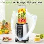 KOIOS 1000W Smoothie Blender with To-Go Cups