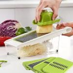 NACOLUS 5-in-1 Cheese Grater and Vegetable Slicer