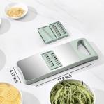 3-Blade Stainless Steel Mandoline Slicer - Seafoam Green