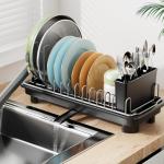 Compact Small Dish Drying Rack for Kitchens