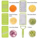 NACOLUS 5-in-1 Cheese Grater and Vegetable Slicer