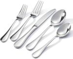 20-Piece Modern Teardrop Silverware Set for Four