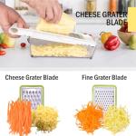 NACOLUS 5-in-1 Cheese Grater and Vegetable Slicer
