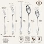 20-Piece Modern Teardrop Silverware Set for Four