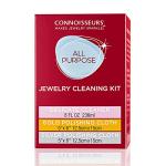 CONNOISSEURS All-Purpose Jewelry Cleaning Kit - Includes Delicate Jewelry Cleaner Solution and 2 Polishing Cloths
