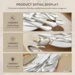 20-Piece Modern Teardrop Silverware Set for Four