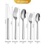 TININA 40-Piece Stainless Steel Silverware Set