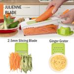 NACOLUS 5-in-1 Cheese Grater and Vegetable Slicer