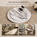 20-Piece Modern Teardrop Silverware Set for Four