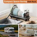 Compact Small Dish Drying Rack for Kitchens
