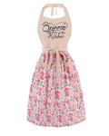 Floral Cotton Apron for Women with Pockets