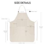 Adjustable Canvas Painting Apron with Pockets