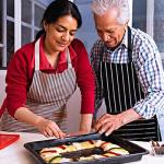 RUIBOLU Khaki Striped Adjustable Bib Apron