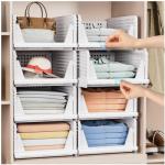 5 Pack Stackable Storage Baskets - Space-Saving Organizers