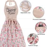 Floral Cotton Apron for Women with Pockets