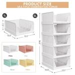 5 Pack Stackable Storage Baskets - Space-Saving Organizers