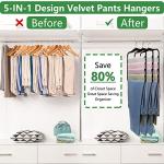 3-Pack Velvet Closet Organizers and Pants Hangers