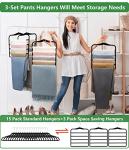 3-Pack Velvet Closet Organizers and Pants Hangers