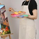 Adjustable Canvas Painting Apron with Pockets