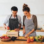 RUIBOLU Khaki Striped Adjustable Bib Apron