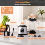Sweetcrispy 6-Cup Food Processor and Blender Combo