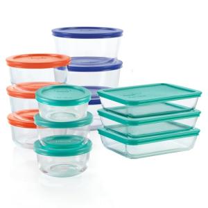 12-Pack Pyrex Glass Food Storage Containers Set
