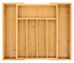 Expandable Bamboo Drawer Organizer for Kitchen Utensils
