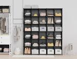 HOMIDEC Closet Organizers and Storage, 9 Cube Storage Organizer, Portable Closet Organizer Cubes Shelves for Clothes, Bedroom, Kids Room, Bathroom, Wardrobe, Garment Racks, Black