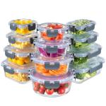 12-Pack Glass Meal Prep Containers with Lids