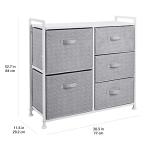 Amazon Basics Closet Organizer Drawers with 5-Fabric Storage Units, White