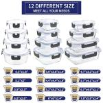 12-Pack Glass Meal Prep Containers with Lids
