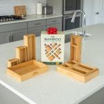 Bamboo Drawer Organizer Set - 14 Versatile Boxes