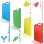 4-Piece BPA-Free Plastic Cutting Board Set